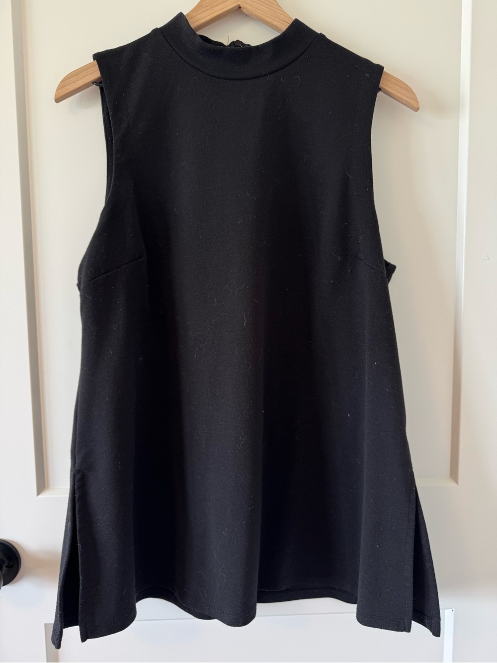 Bobeau Black Sleeveless Mock Neck Top Size Large